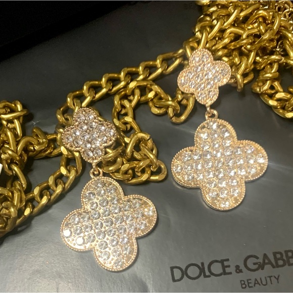 💫ARETES DE FANTASÍA 💫DIAMANTES SINTÉTICOS💫GOLD 💫NUEVOS💫#AD23 - Picture 3 of 10